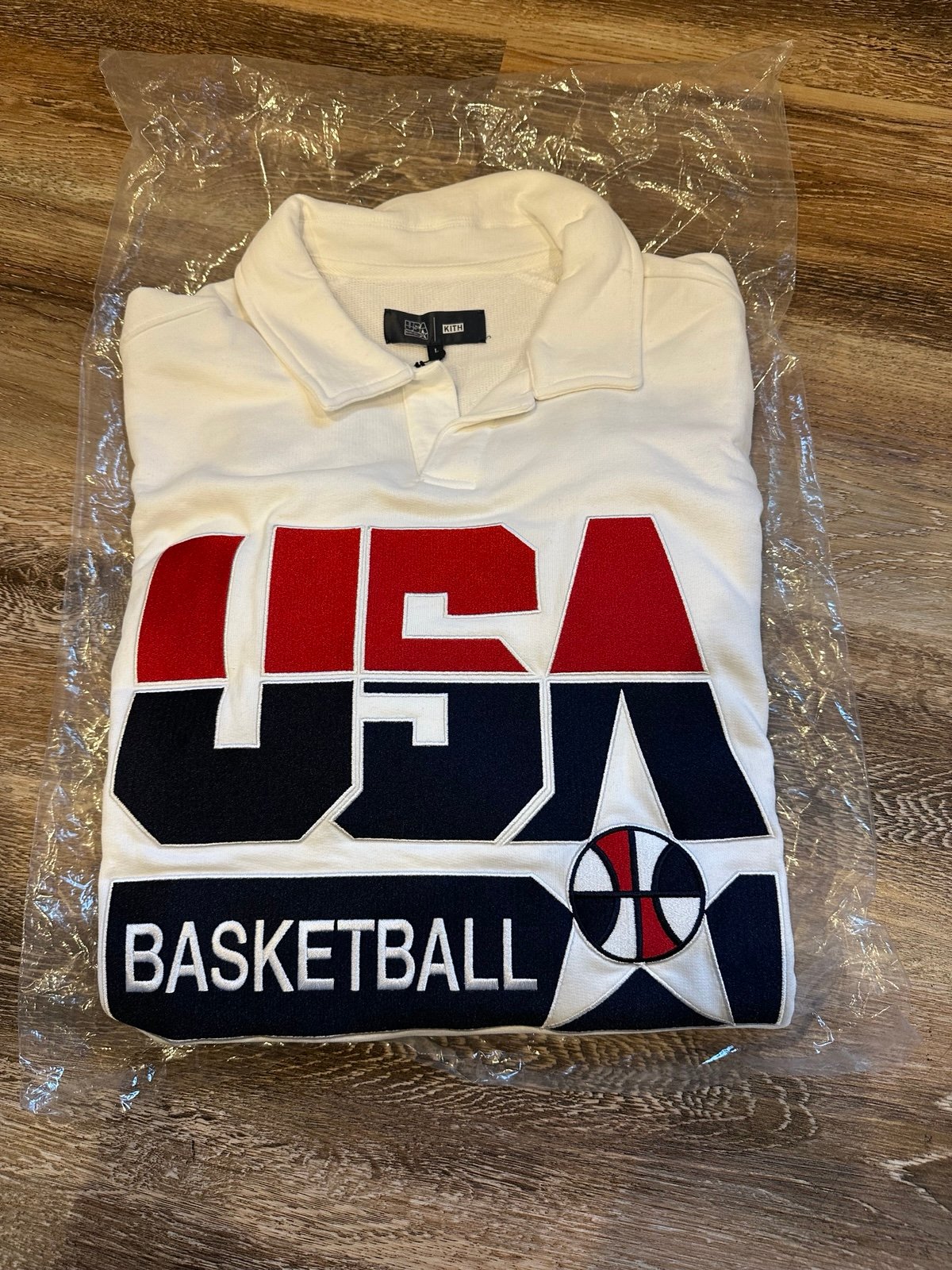 Kith X USA basketball collared crewneck