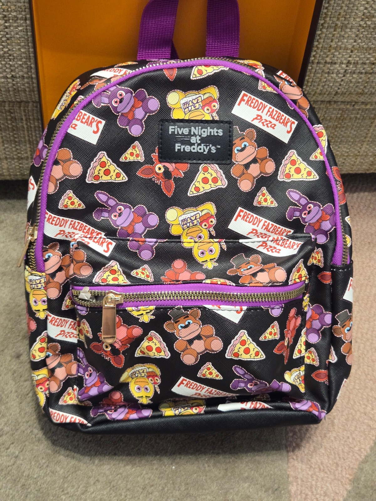 FNAF Iconic Character Images Backpack Mini Adjustable Straps