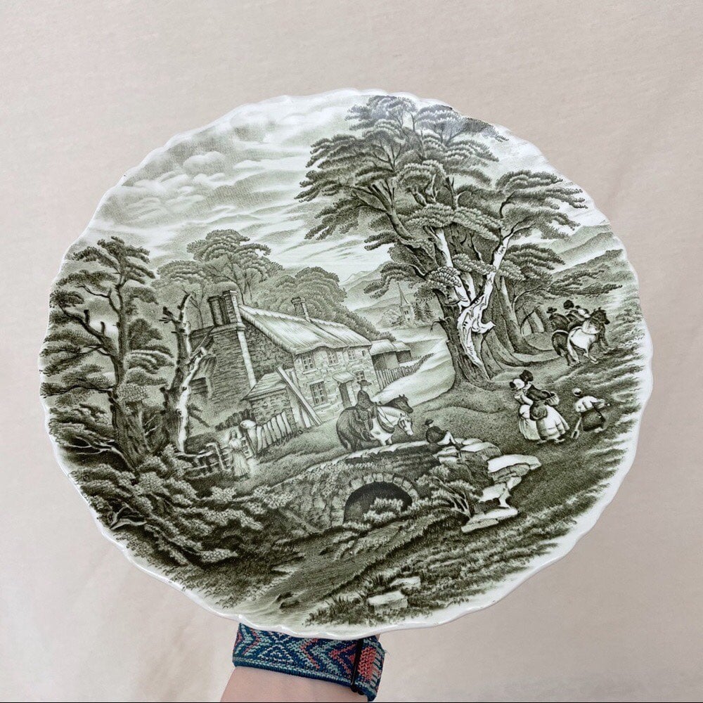 Old Foley | James Kent Staffordshire England Pastoral Scene Dinner Plate