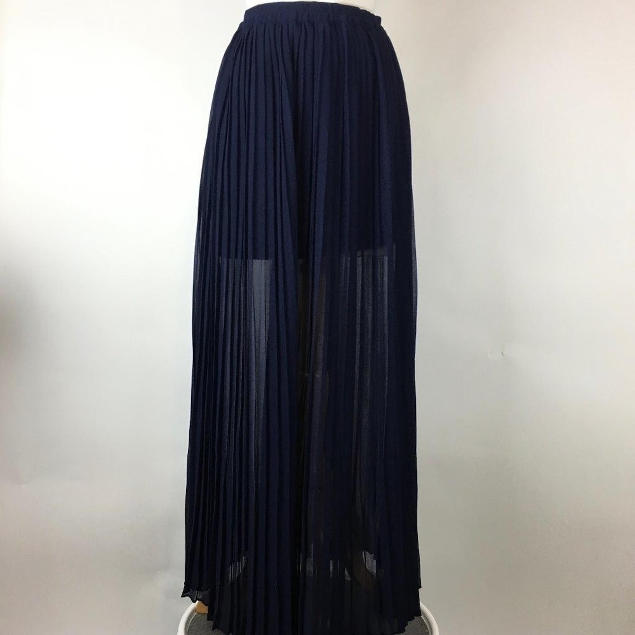 Victoria's Secret Pleated Maxi Skirt Navy Blue 6