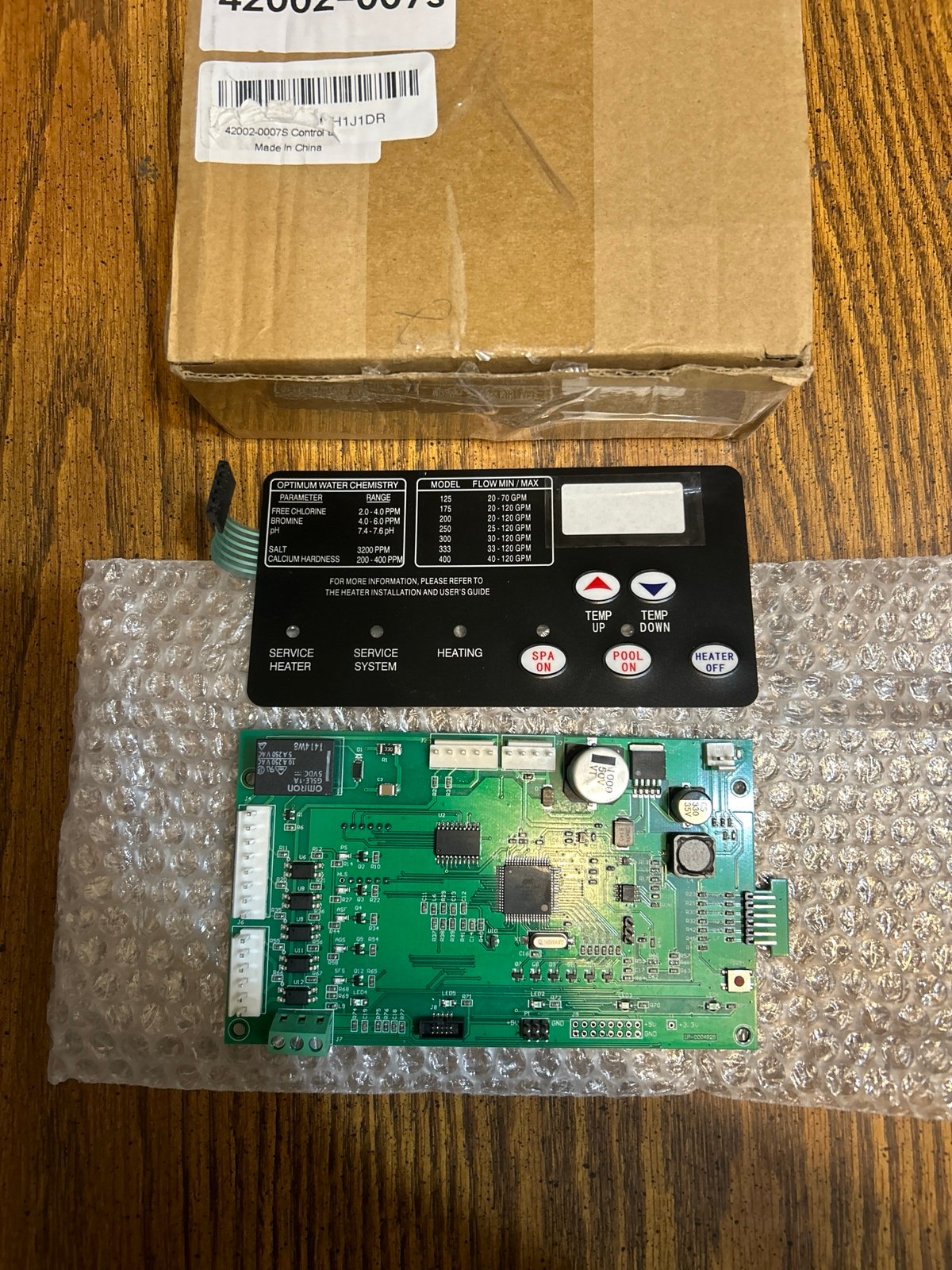 For Pentair MasterTemp NA/LP Control Board Kit w/ 472610Z Switch Pad 42002-0007S