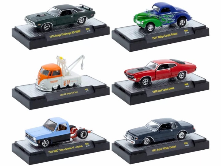 Auto-Thentics 6 piece Set Release 96 IN DISPLAY CASES Limited Edition 1/64