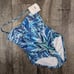 La Blanca Sketched Leaves Bandeau One Piece Size 0