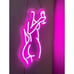 Ajoyferris Lady Back Neon Sign Dimmable LED lady Neon Sign Neon Pink Sign Woman