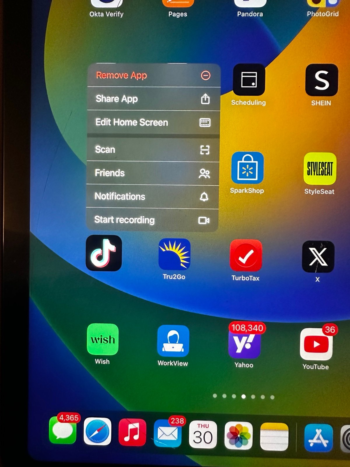 TikTok iPad 10’gen pink