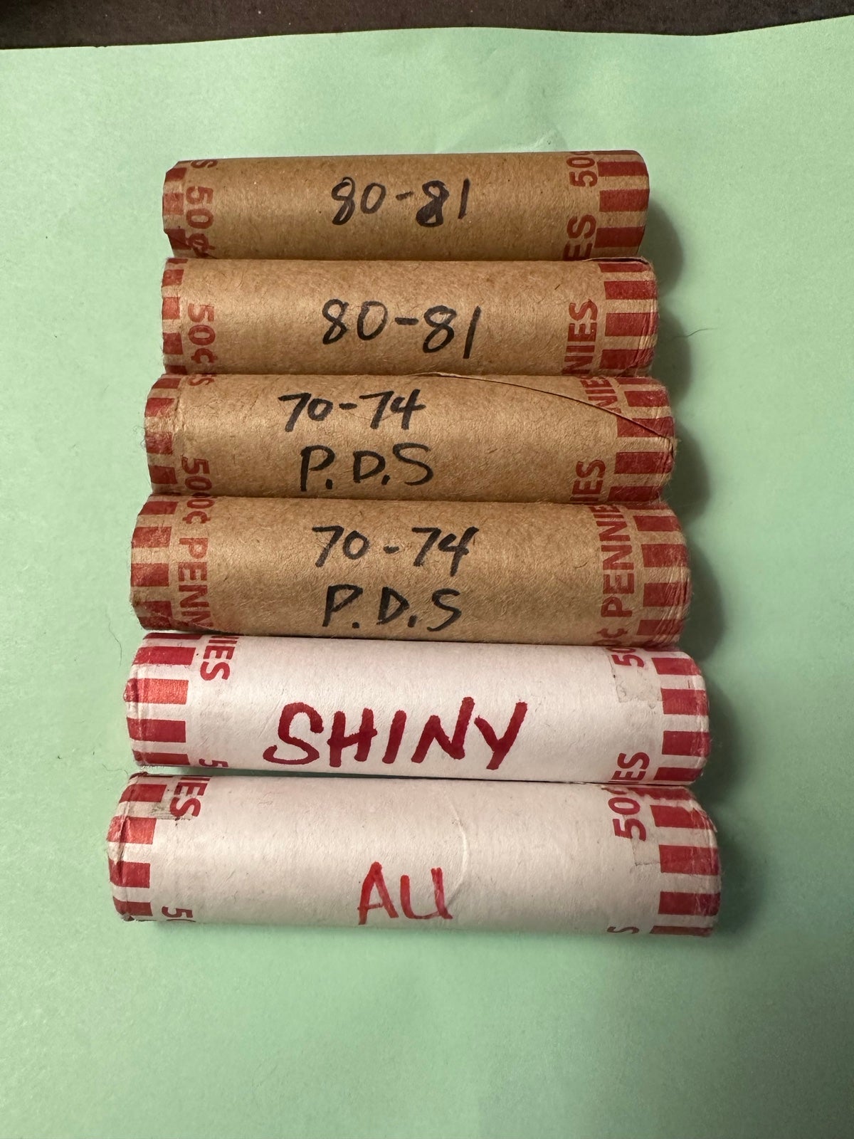 6 ROLLS COMBO LINCOLN PENNY (1023)