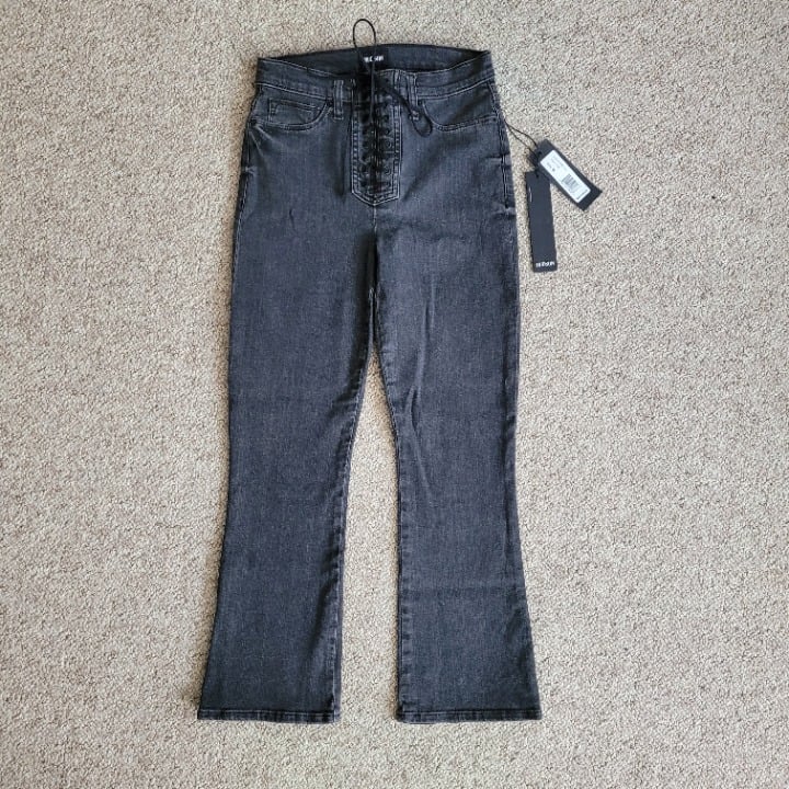 NWT Hudson Women's High Rise Bullocks Lace Up Cropped Boot Jeans Size 26