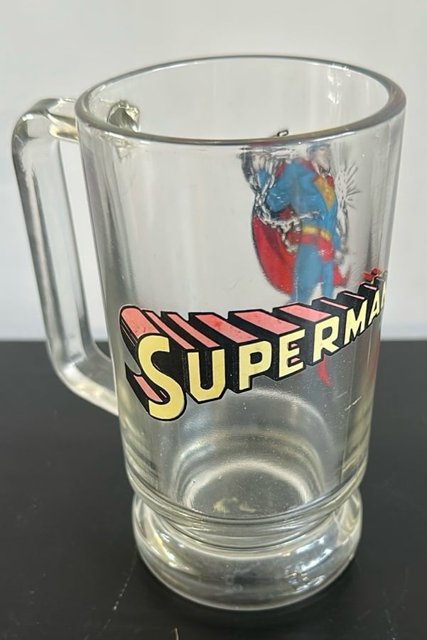 Vintage Superman Glass Mug