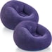 Blue Realspring Inflatable Sofa Bean Bag Chair 2 Piece