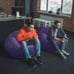 Blue Realspring Inflatable Sofa Bean Bag Chair 2 Piece