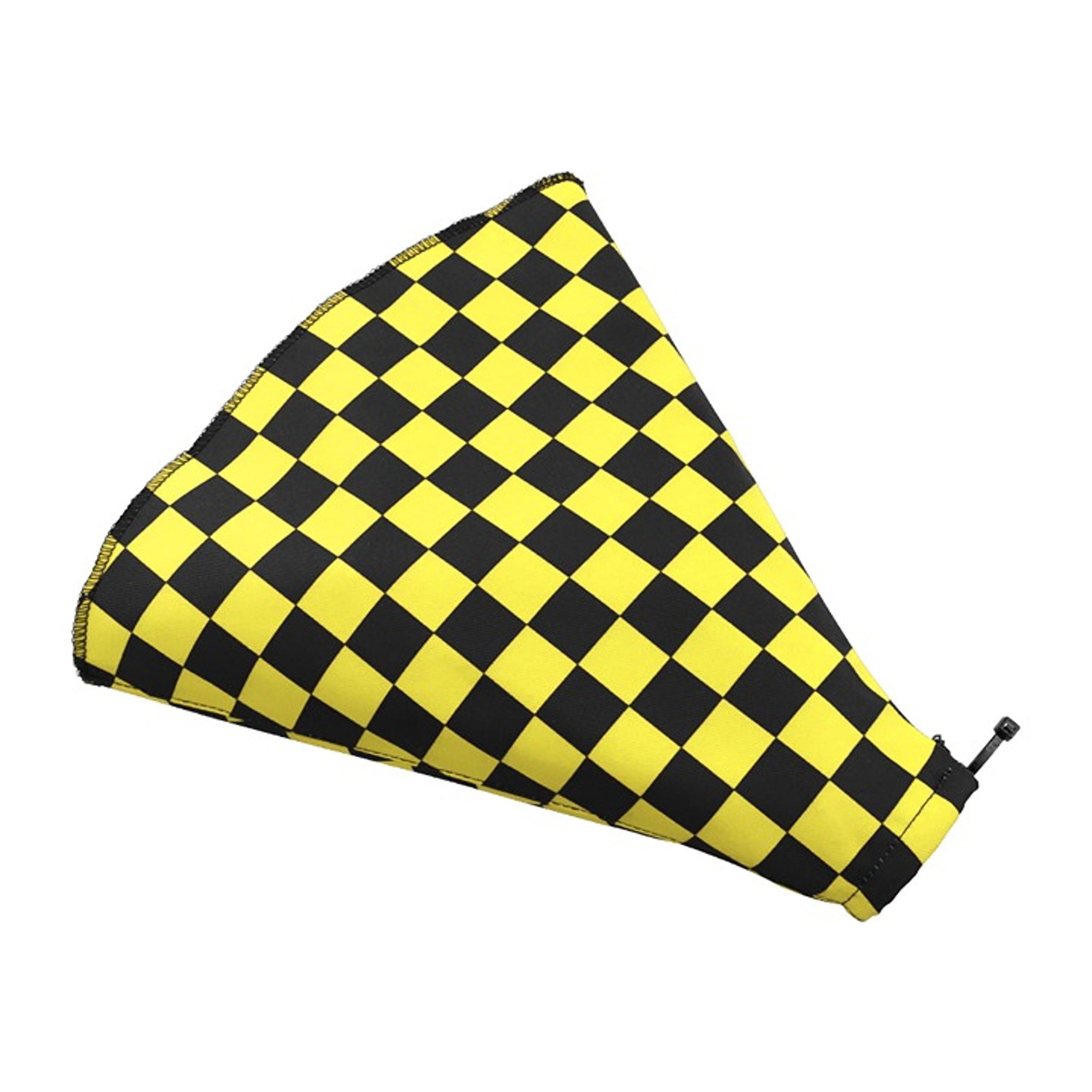 Brand New Universal Checkered Yellow Black Fabric Gear Manuel Shift Boot Cover