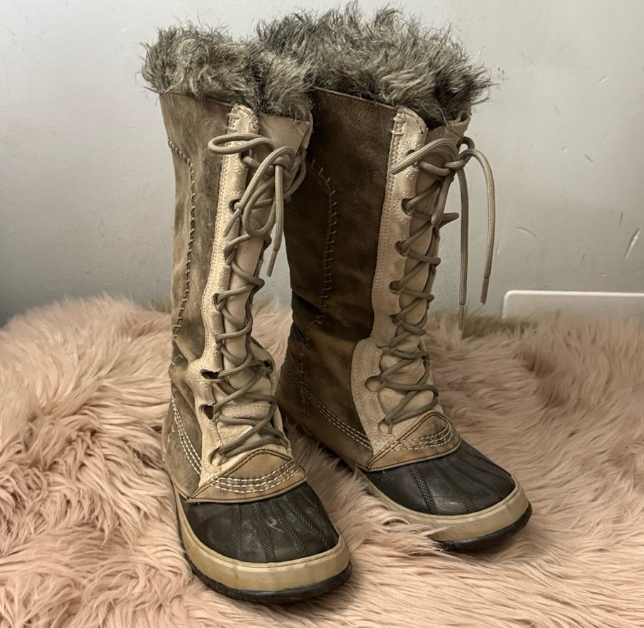 Sorel Denim Leather Tall Boot  size 7