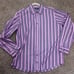 Bugatchi UOMO purple stripe shirt size L