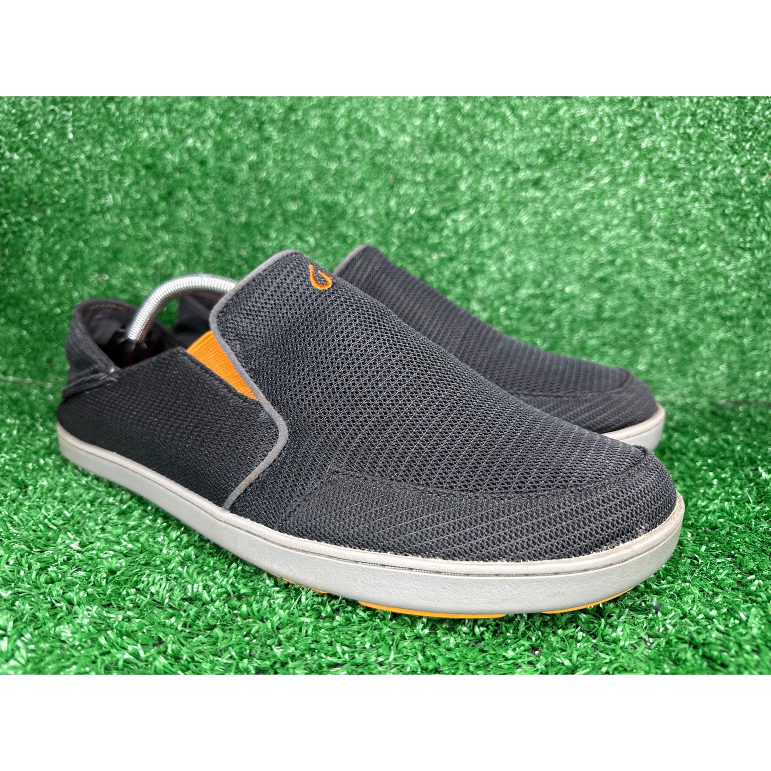 Olukai Nohea Mesh Men's 12 Comfort Casual Slip On Water Boat Shoes Loafers Gray