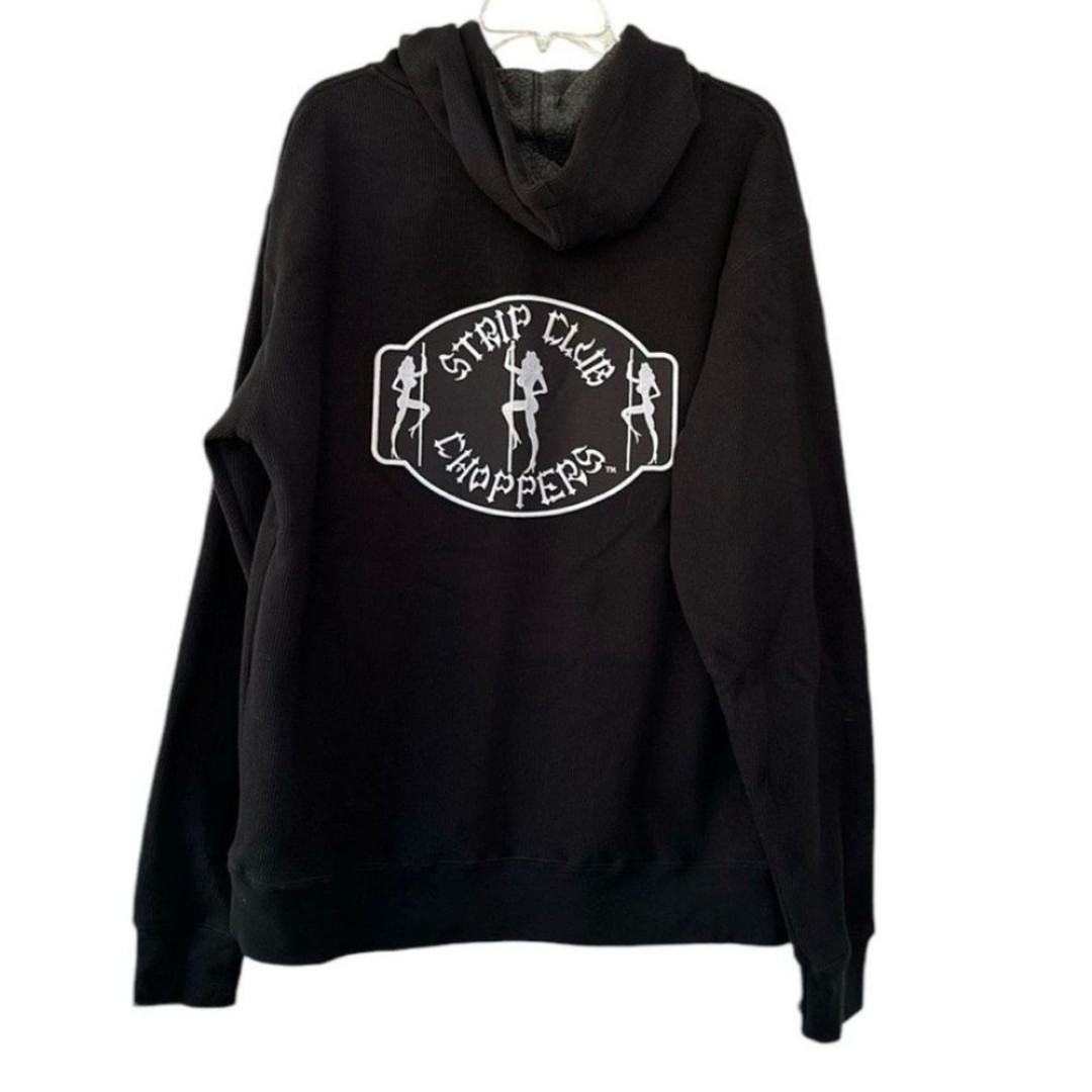 Throttle Threads Strip Club Choppers Zip Up Hooded Jacket 2XL