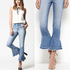 Hidden ankle ruffle flare jeans size 26