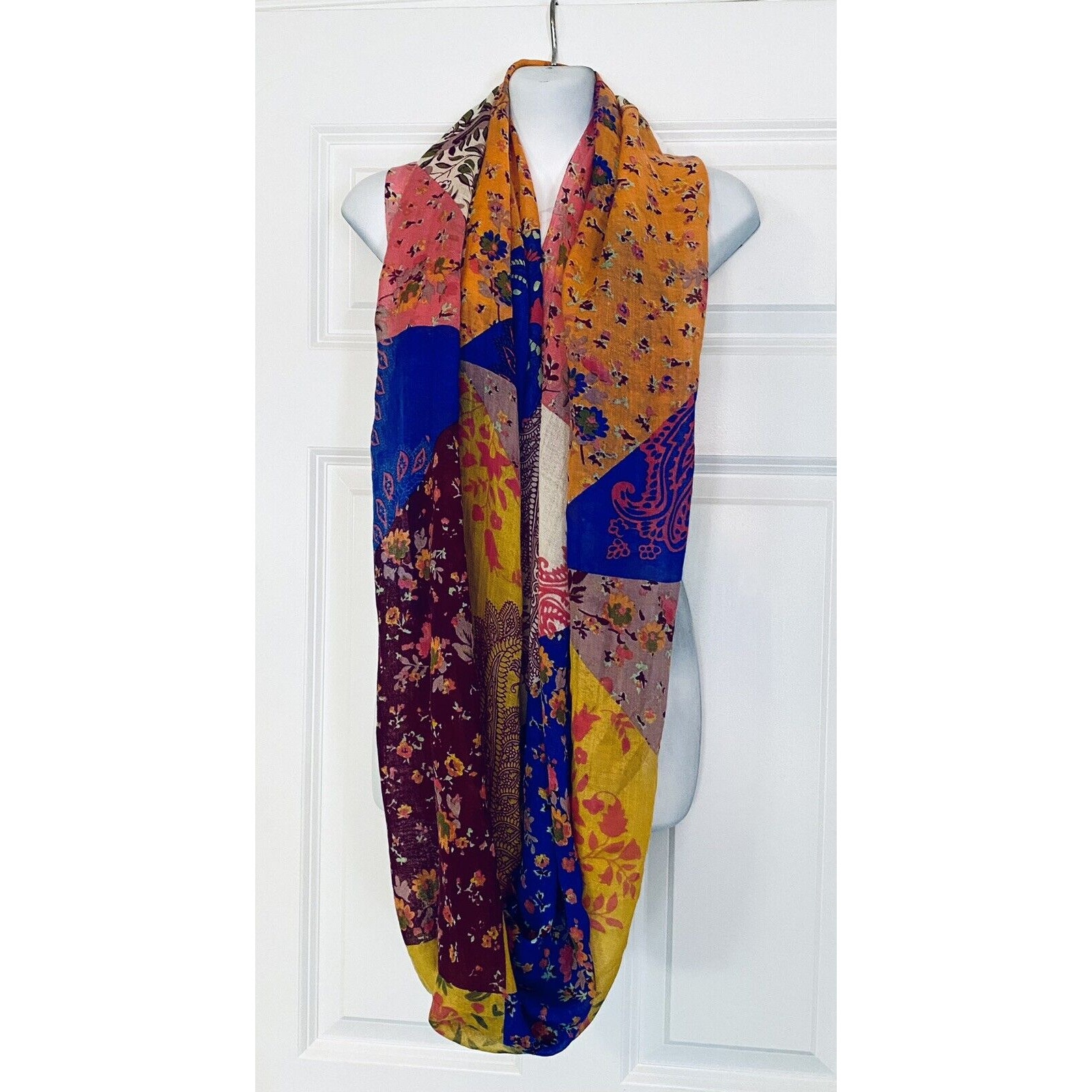 Moksha Infinity luxury wool scarf Boho Bohemian Anthropologie Lightweight