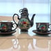 NEW Authentic Disney Alice in Wonderland Tea Pot with Cups & Saucers