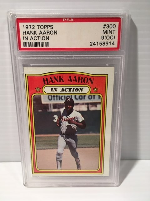 1972 #300 TOPPS HANK AARON PSA 9 OC