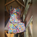 NWT Blue Rod Beaty bold rush strapless bandeau tankini top and bottom multi