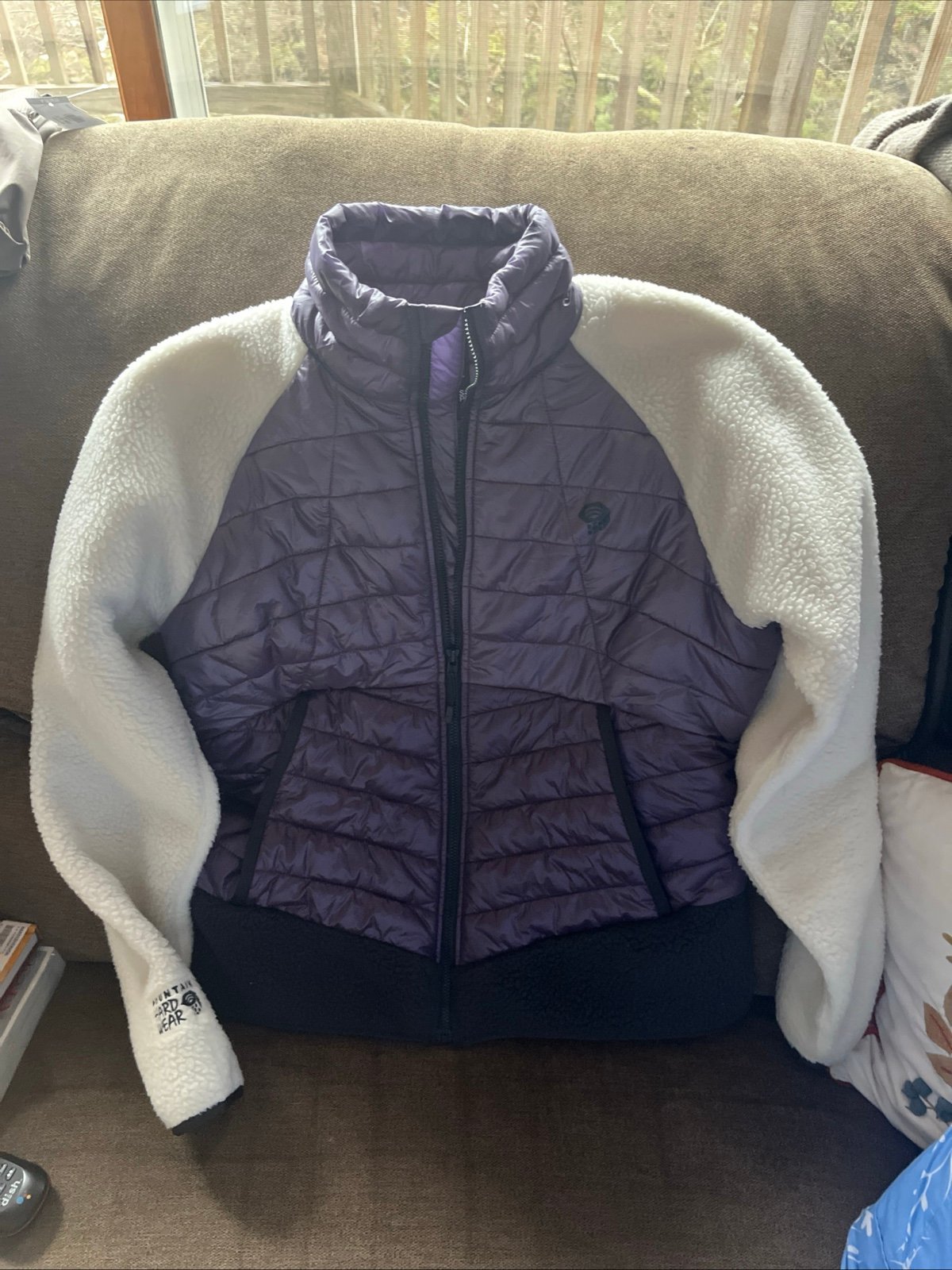 MOUNTAIN HARDWEAR Altius Hybrid puffer sherpa jacket full zip, Women Small