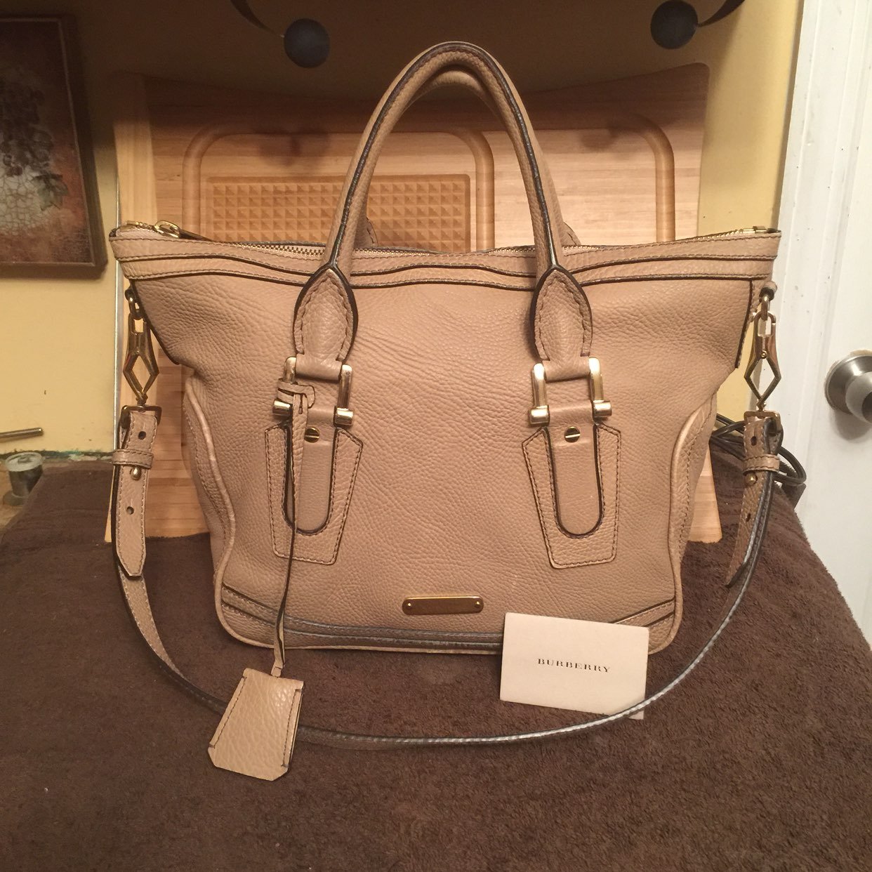 Authentic Burberry leather handbag