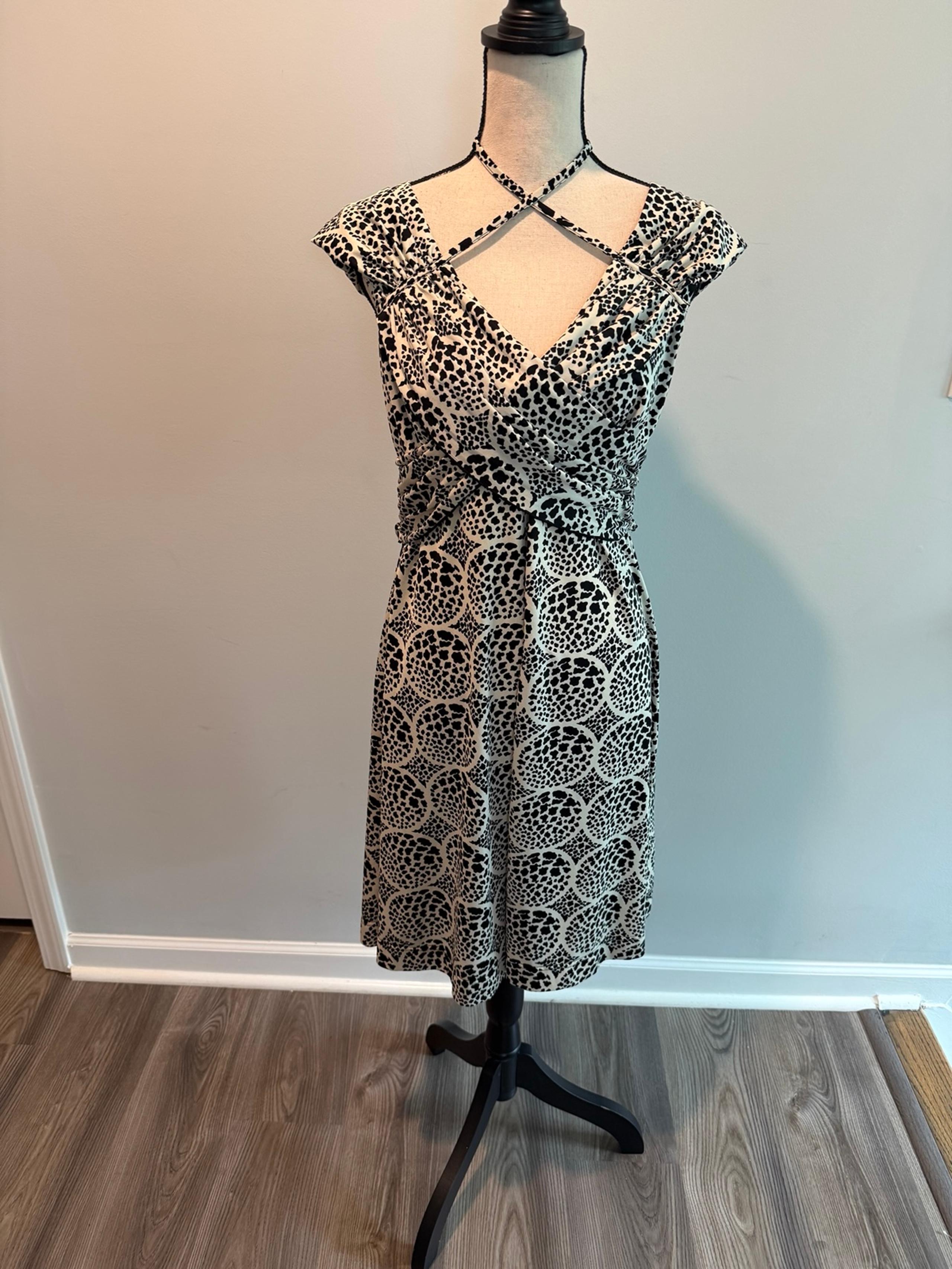Jonathan Martin Drape Neck Tie Shift Dress Women’s size 12