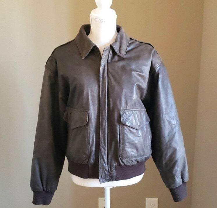 vintage leather jacket