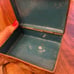 Antique CHINESE CLOISONNE Red jewelry Boxes Lidded With ENAMEL gold FLORAL DESIG