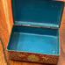 Antique CHINESE CLOISONNE Red jewelry Boxes Lidded With ENAMEL gold FLORAL DESIG