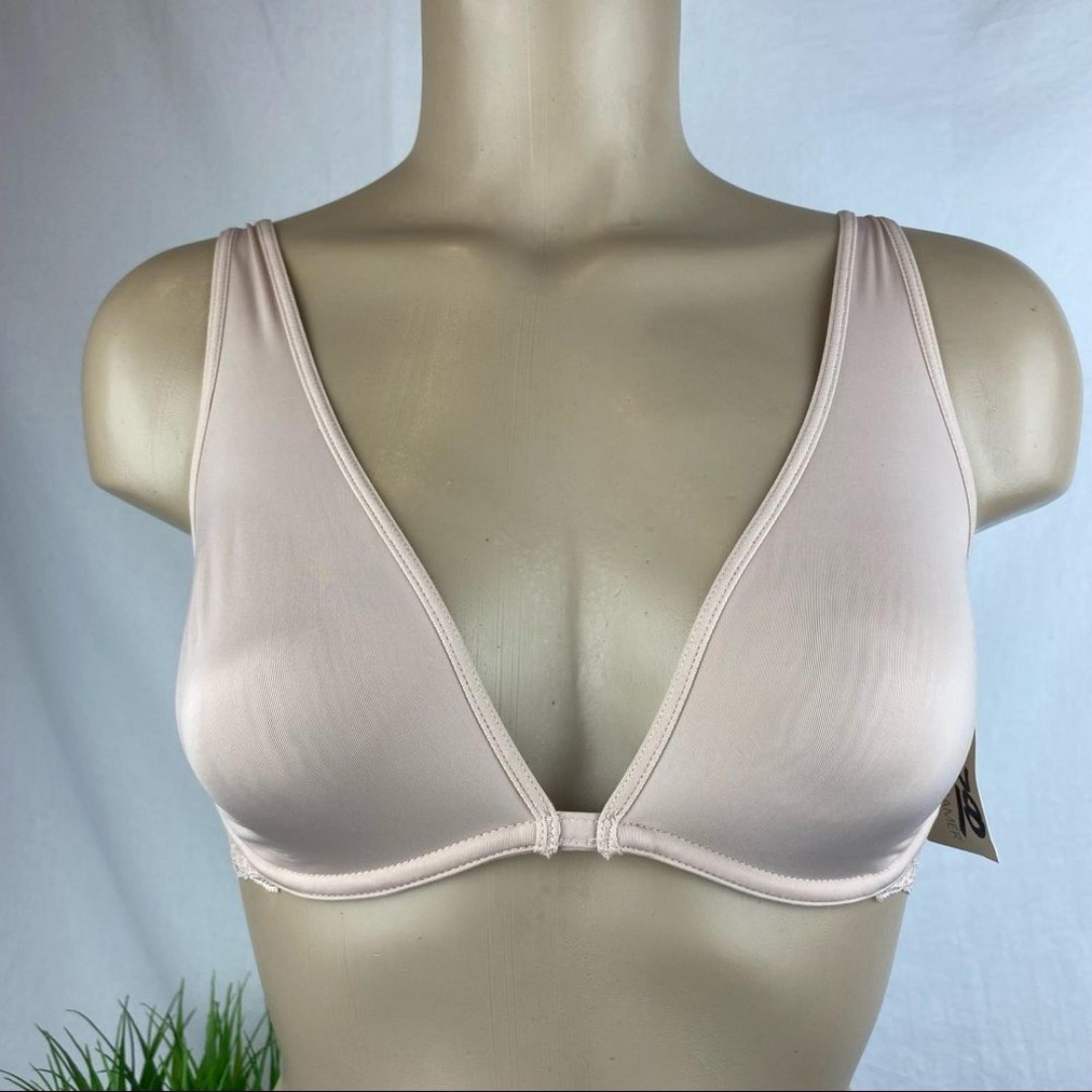 On Gossamer Nude Underwire Unlined Beautifully Basic Bra 32D NEW