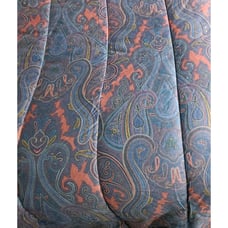 Ralph Lauren Rare DRIVER Full Queen Cotton Sateen Comforter Blue Paisley Purple