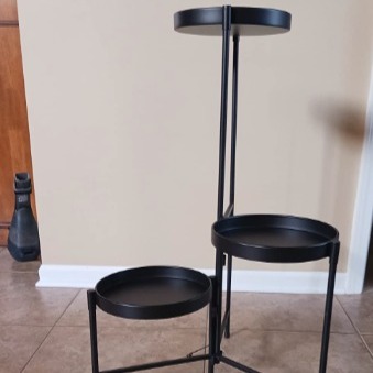 Plant Stand Indoor Outdoor 3 Tier Tall Metal Plant Rack Organizer 3 Flower Pot