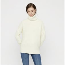 Stitch Fix VERO MODA Ivory Chunky Cable Knit Cowl Turtleneck Long Sleeve Sweater