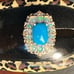 Beautiful Fire Opal and Blue Appetite Ring in a size 6