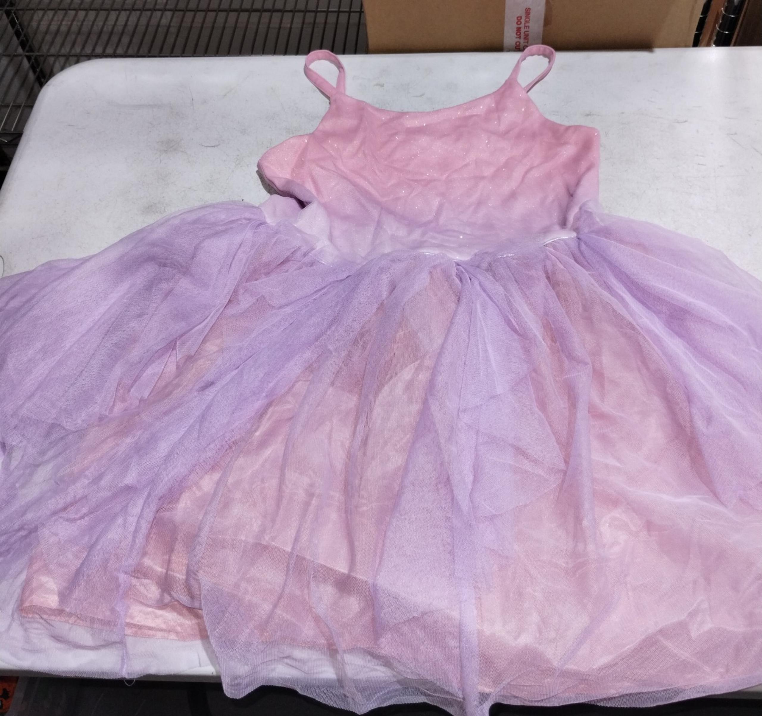 New Girls Cat & Jack Size XL (14/16) Tu Tu Purple/Pink Sparkly Dress #Z11