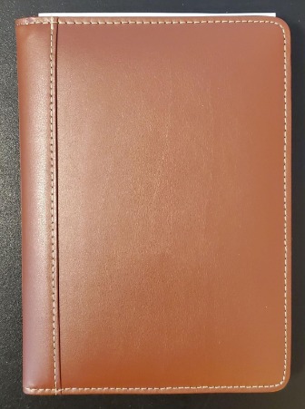 New Contrast Stitch Faux-Leather Portfolio, Mini Size Business Interview Padfoli