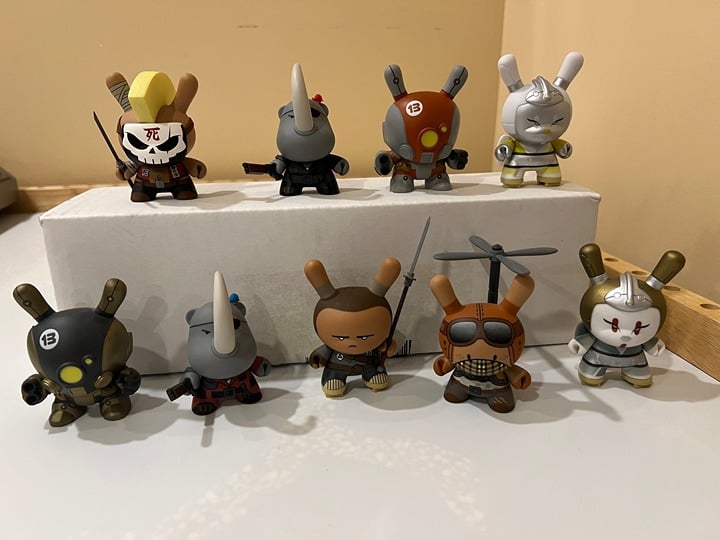 Dunnys by Kidrobot, Post Apocalypse blind box series 2013-2014, with box/card