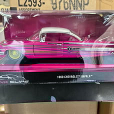 Jada Pink Slips 1960 Chevy Impala Pink & Gold
