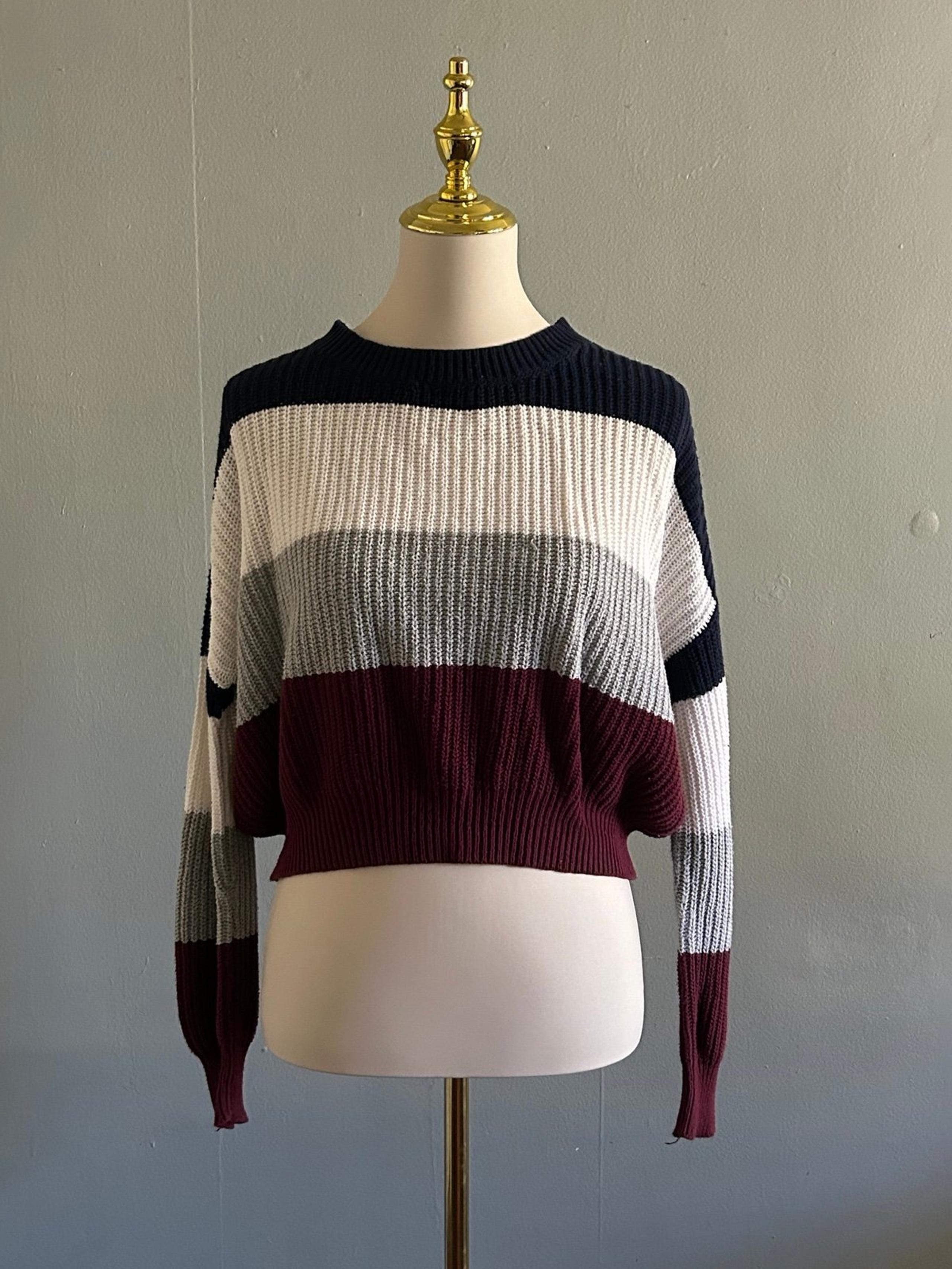 Ambiance Apparel Multicolor Crew Neck Knit Sweater | Size: M
