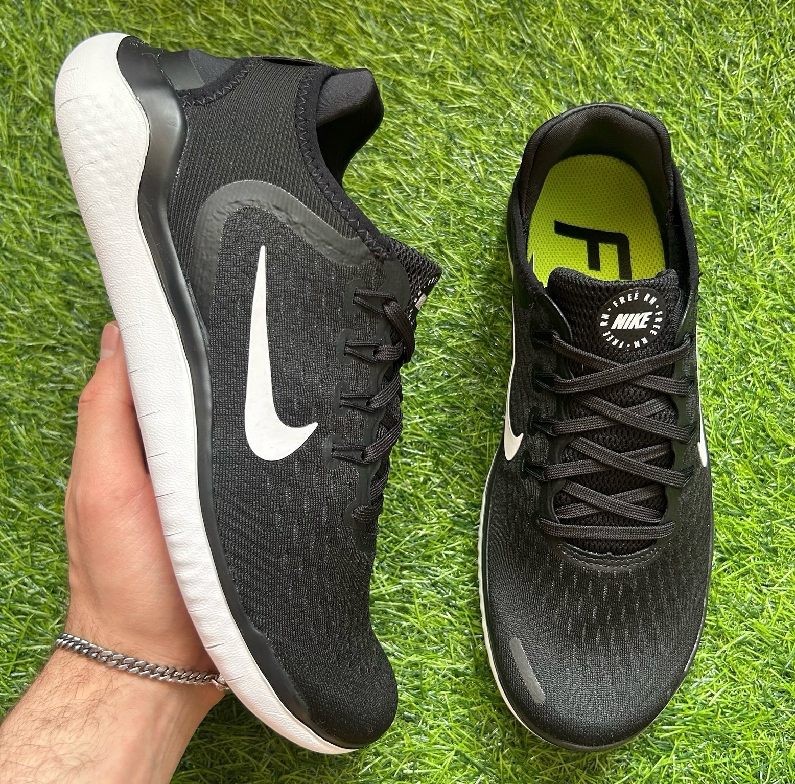 NEW Nike Free Run 2018 Black White Women’s Size 7.5