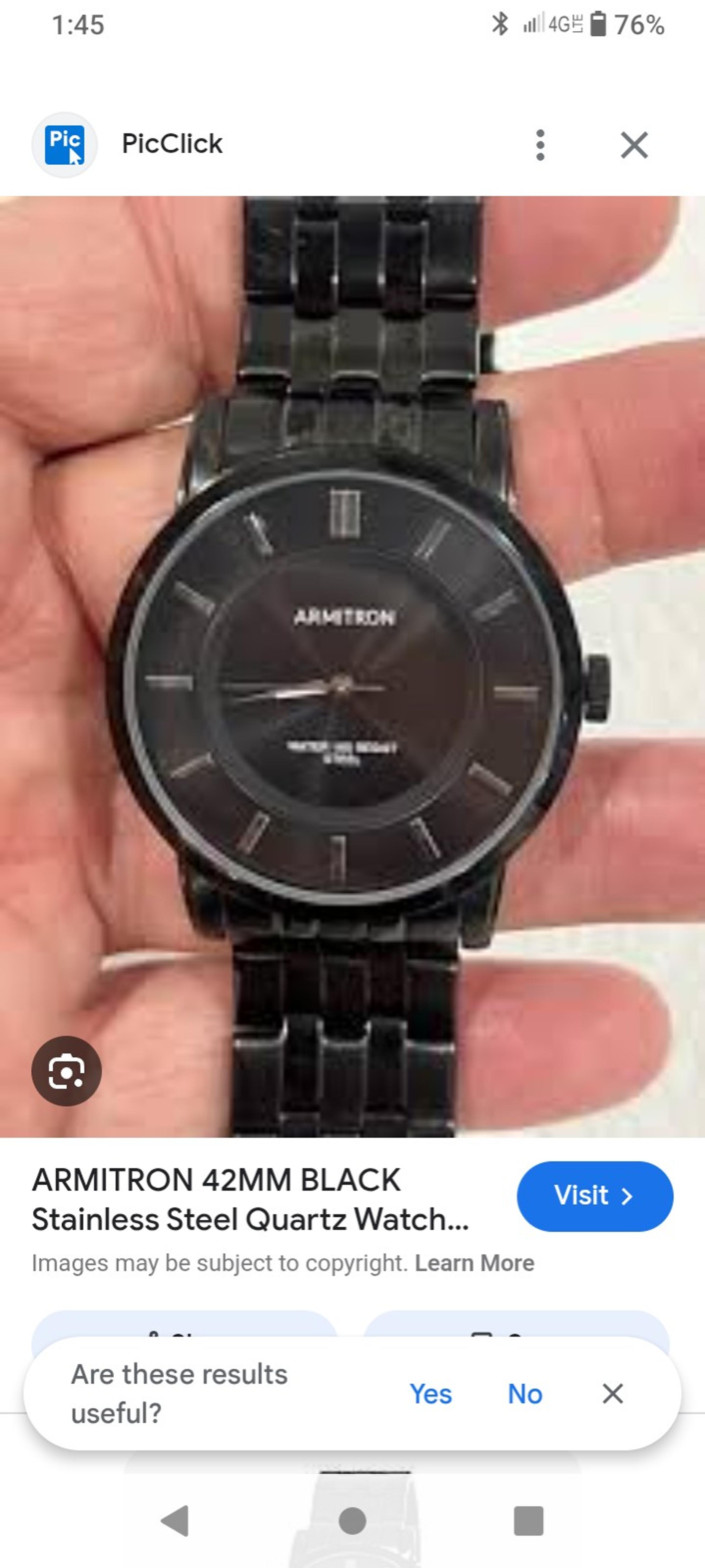 Armitron Men's Black IP Plated Stainless Steel Watch