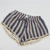 MISA LA Blue Striped Ring Crochet Fabric Shorts - Medium