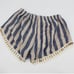 MISA LA Blue Striped Ring Crochet Fabric Shorts - Medium