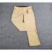 NWT NO BULL Men's 38x32R Beige Performance Golf Pants Lined Pockets Zip Logo