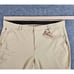 NWT NO BULL Men's 38x32R Beige Performance Golf Pants Lined Pockets Zip Logo