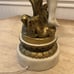 L F Moreau Boy with Fishing Pole - Fisherman Heavy Figural Spelter Lamp - Nice