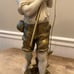 L F Moreau Boy with Fishing Pole - Fisherman Heavy Figural Spelter Lamp - Nice