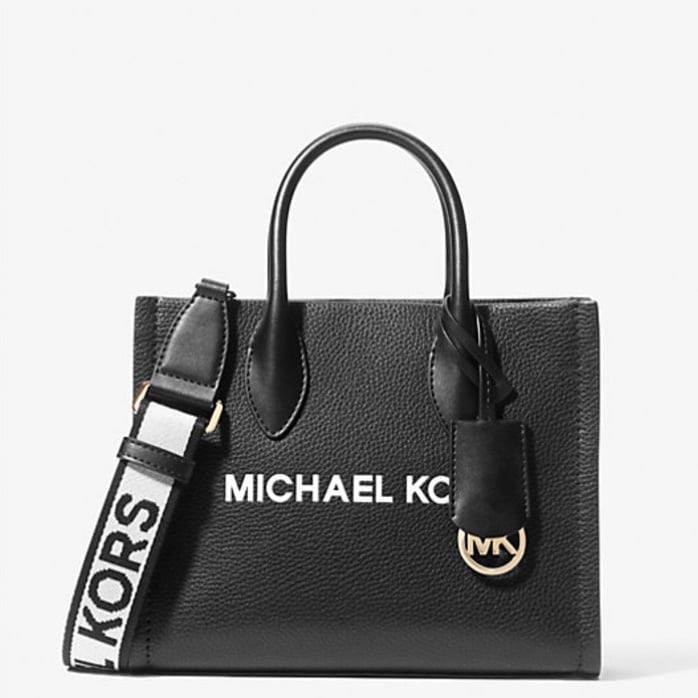 MICHAEL KORS Mirella Small Pebbled Leather Crossbody Shopper Tote Bag NWT