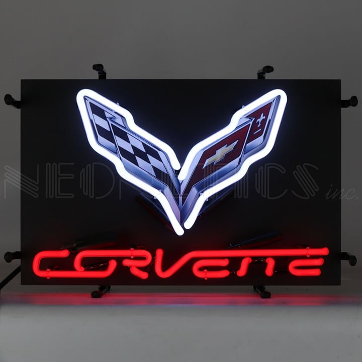 Corvette C7 Junior Chevrolet Car Dealer Banner Neon Light Sign 17 by 12 5SMC7J